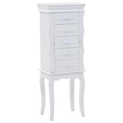 Free Standing Jewelery Cabinet White