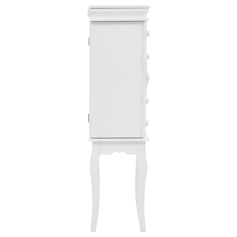 Free Standing Jewelery Cabinet White