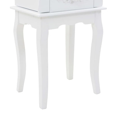 Free Standing Jewelery Cabinet White