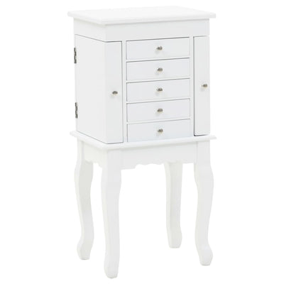 Free Standing Jewelery Cabinet White