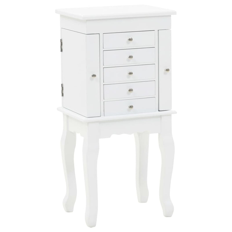 Free Standing Jewelery Cabinet White