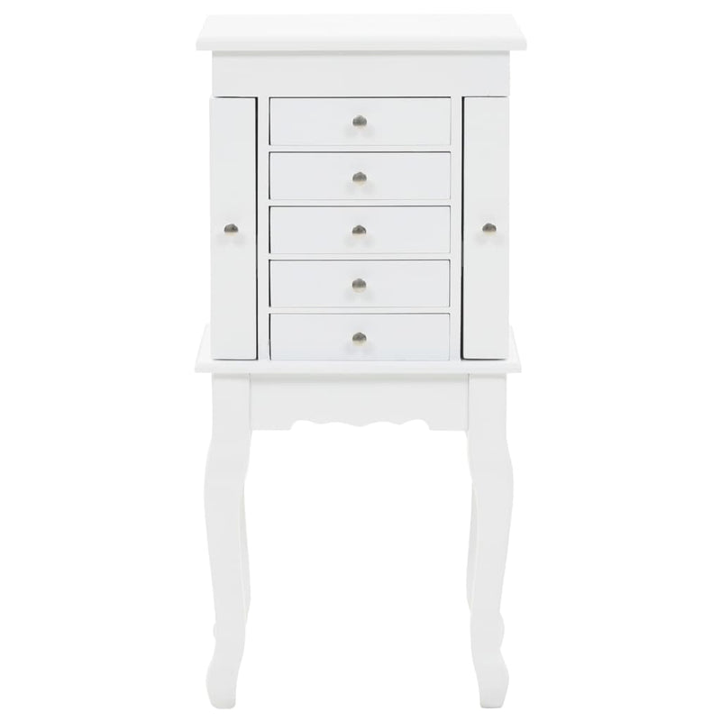 Free Standing Jewelery Cabinet White