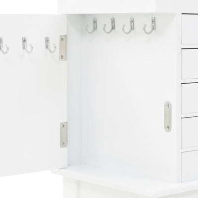 Free Standing Jewelery Cabinet White