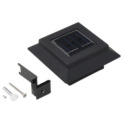 Outdoor Solar Lamps 6 pcs LED Square 12 cm Black