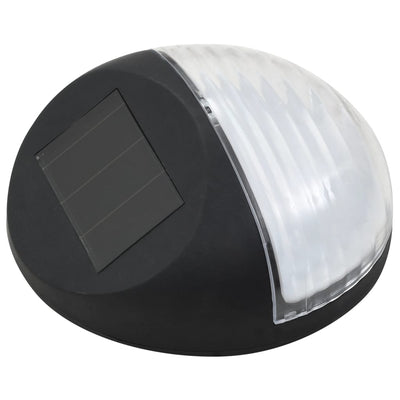 Outdoor Solar Wall Lamps LED 12 pcs Round Black