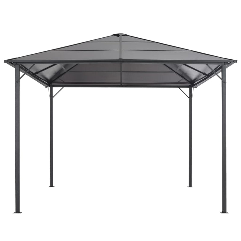 Gazebo with Roof Aluminium 3x3 m Anthracite