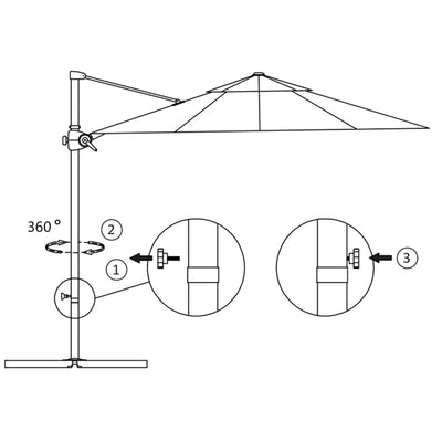 Cantilever Garden Parasol with Steel Pole Taupe 250x250 cm