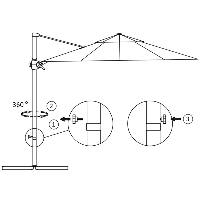 Cantilever Garden Parasol with Steel Pole Taupe 250x250 cm