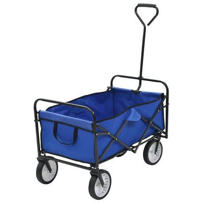 Folding Hand Trolley Steel Blue