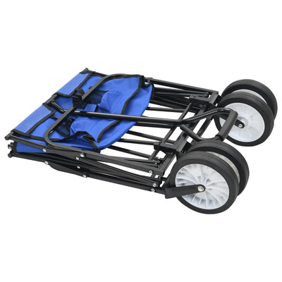 Folding Hand Trolley Steel Blue