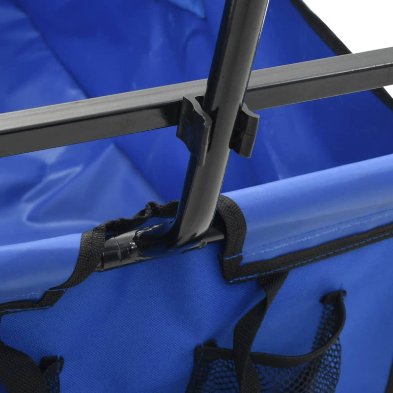 Folding Hand Trolley Steel Blue