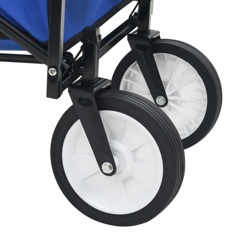 Folding Hand Trolley Steel Blue