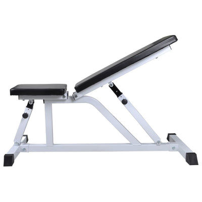 Workout Bench with Barbell and Dumbbell Set 60.5 kg