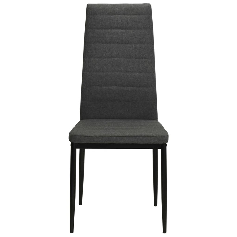 Dining Chairs 6 pcs Dark Grey Fabric