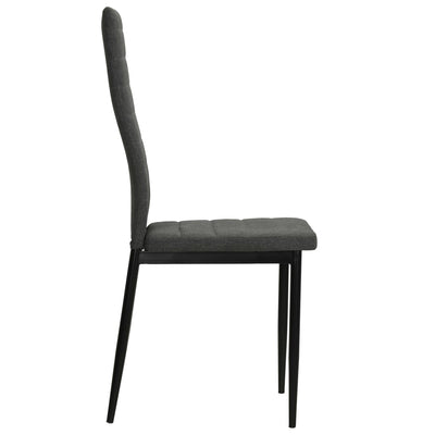 Dining Chairs 6 pcs Dark Grey Fabric