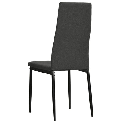 Dining Chairs 6 pcs Dark Grey Fabric