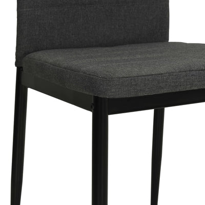 Dining Chairs 6 pcs Dark Grey Fabric