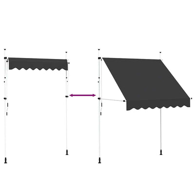 Manual Retractable Awning 200 cm Anthracite