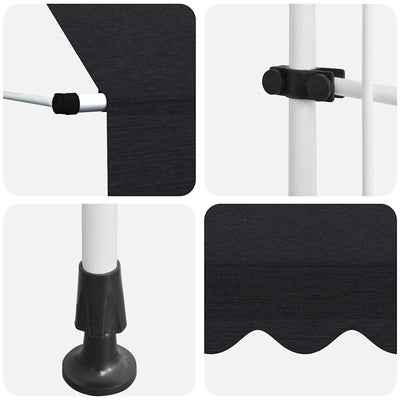 Manual Retractable Awning 200 cm Anthracite