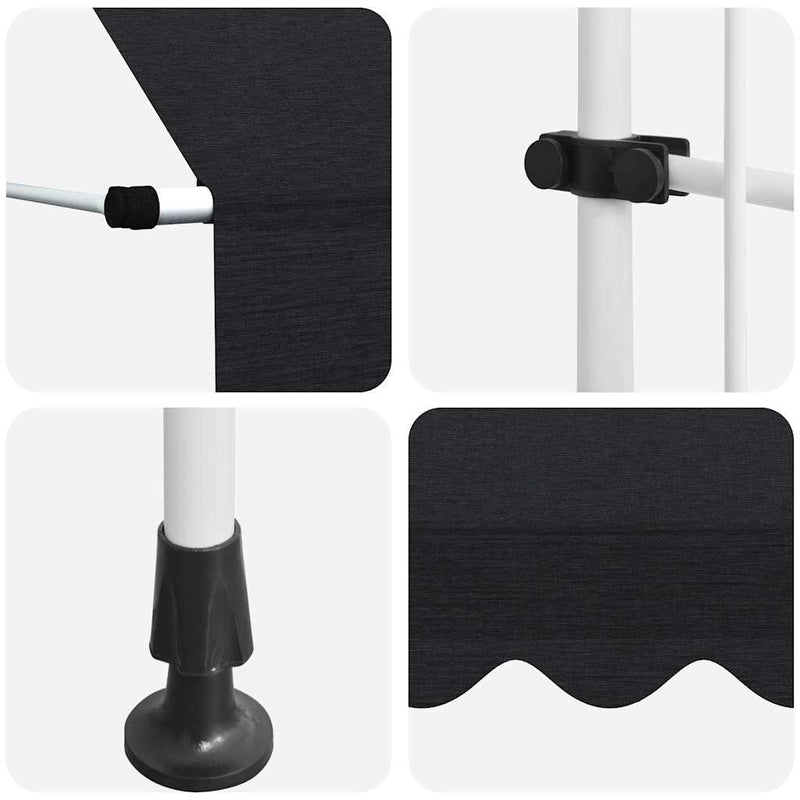Manual Retractable Awning 200 cm Anthracite
