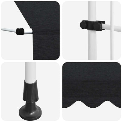 Manual Retractable Awning 250 cm Anthracite