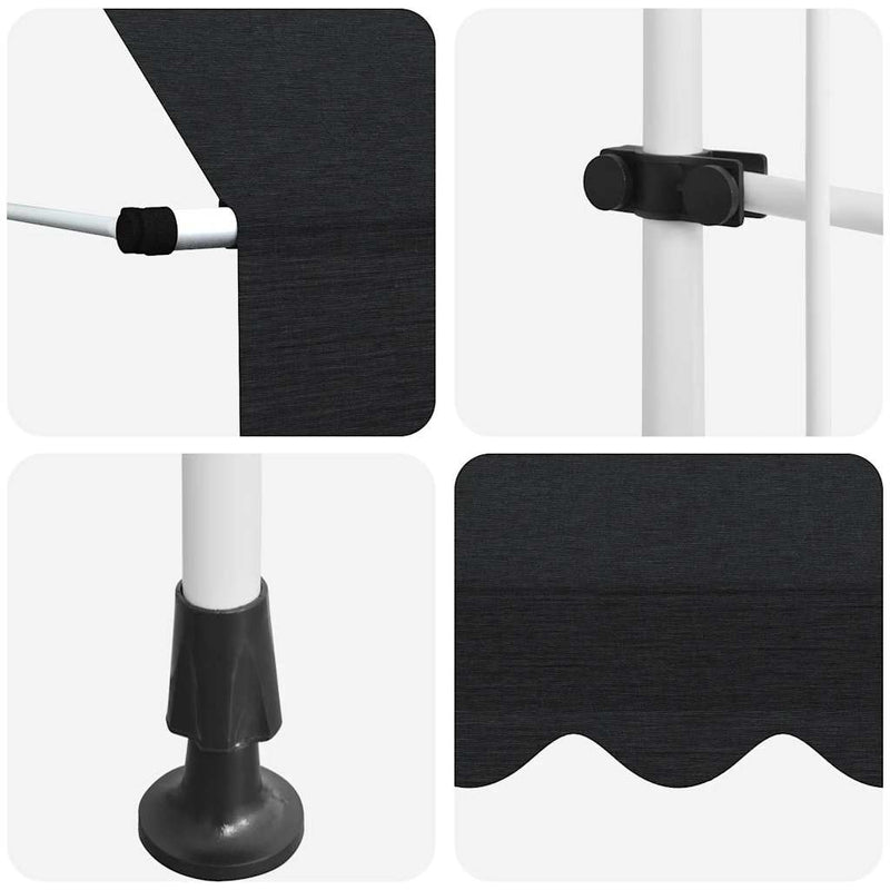 Manual Retractable Awning 250 cm Anthracite