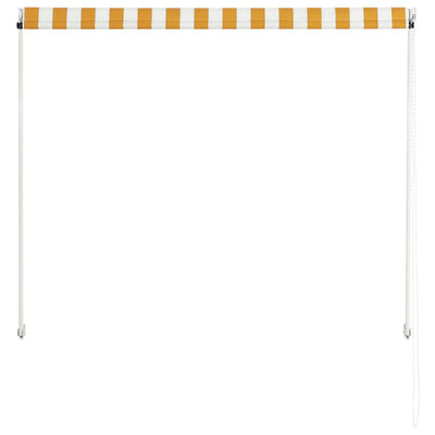 Retractable Awning 150x150 cm Yellow and White