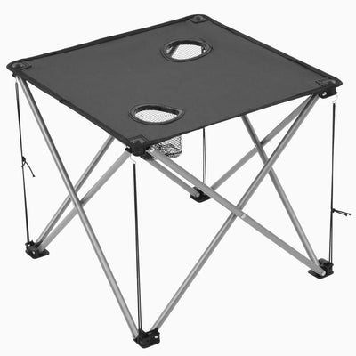 Camping Table and Chair Set 3 Pieces Grey