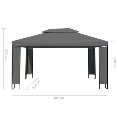 Gazebo Anthracite 300x400 cm