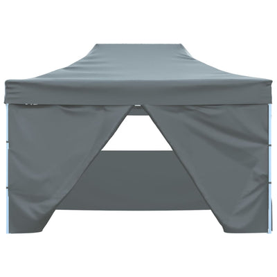 Foldable Tent Pop-Up with 4 Side Walls 3x4.5 m Anthracite