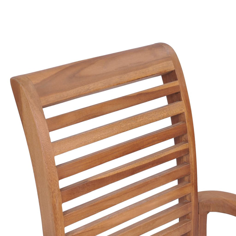 Stacking Dining Chairs 4 pcs Solid Teak