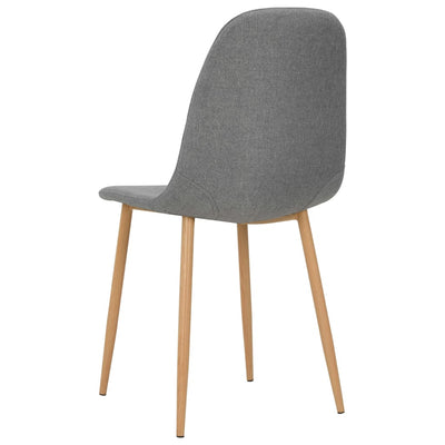 Dining Chairs 4 pcs Light Grey Fabric