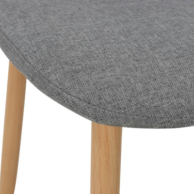 Dining Chairs 4 pcs Light Grey Fabric