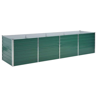 Garden Raised Bed Galvanised Steel 320x80x77 cm Green