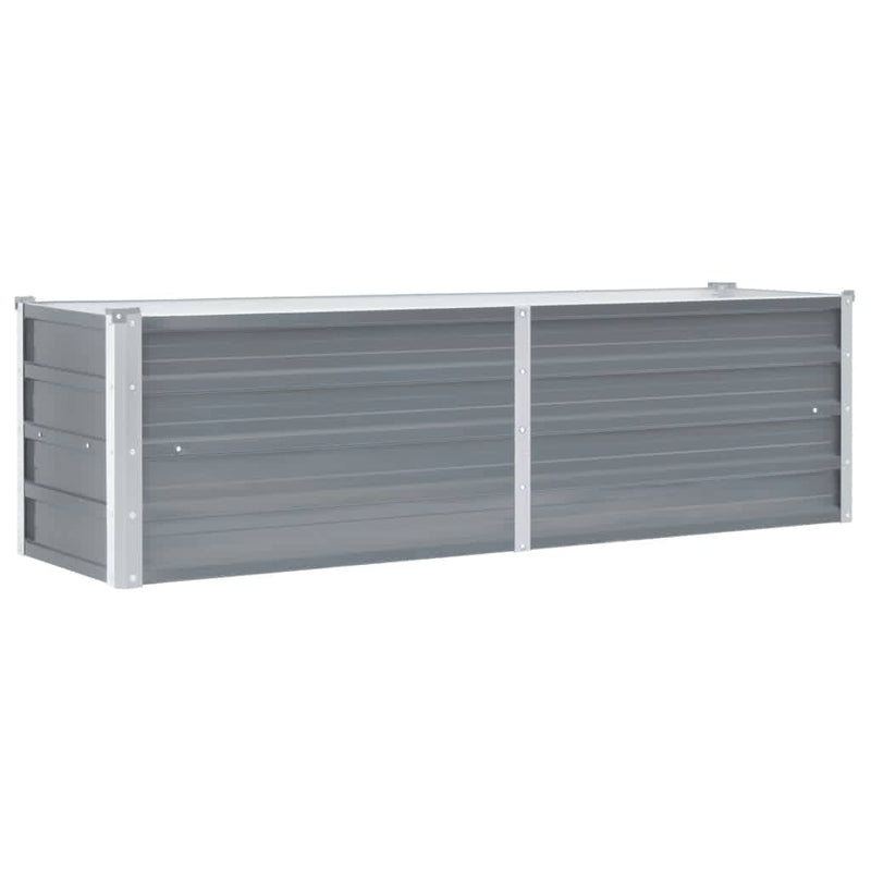 Garden Raised Bed Galvanised Steel 160x40x45 cm Grey