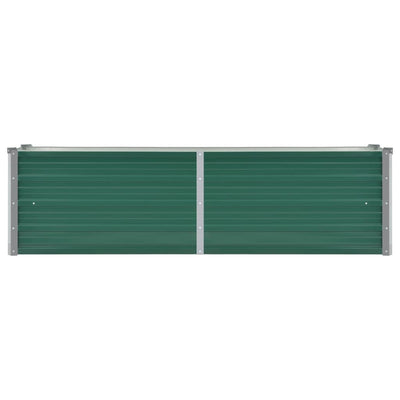 Garden Raised Bed Galvanised Steel 160x40x45 cm Green