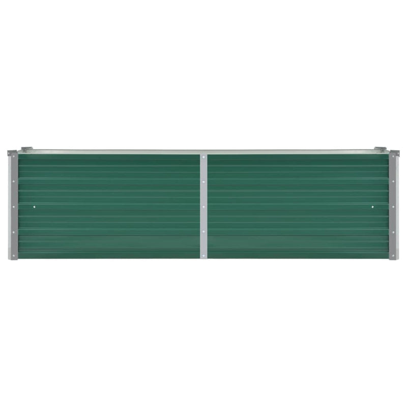 Garden Raised Bed Galvanised Steel 160x40x45 cm Green