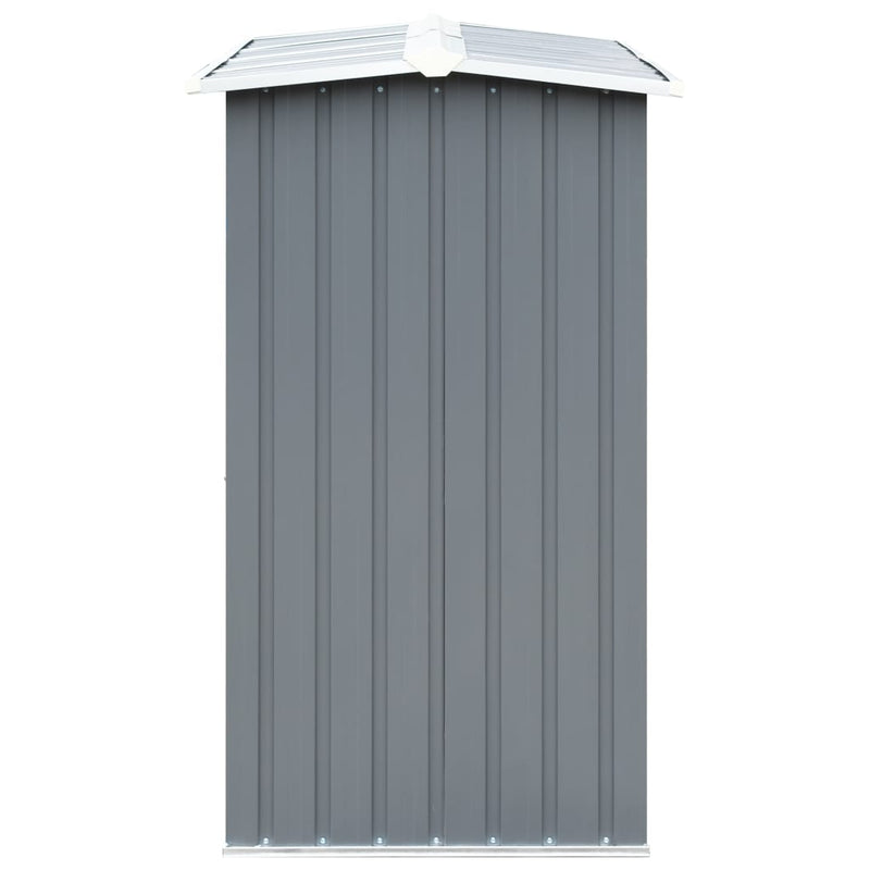 Garden Log Storage Shed Galvanised Steel 330x92x153 cm Grey