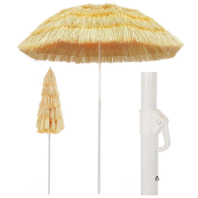 Beach Parasol Natural 180 cm Hawaii Style