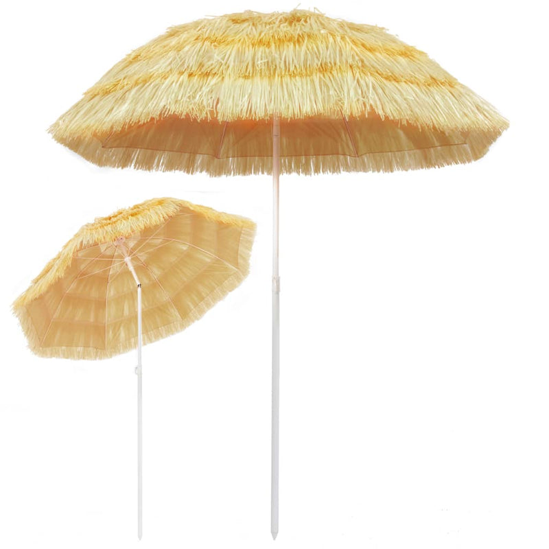 Beach Parasol Natural 180 cm Hawaii Style