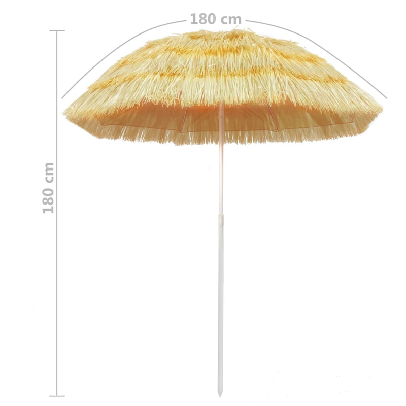 Beach Parasol Natural 180 cm Hawaii Style