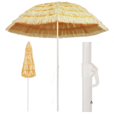 Beach Parasol Natural 240 cm Hawaii Style