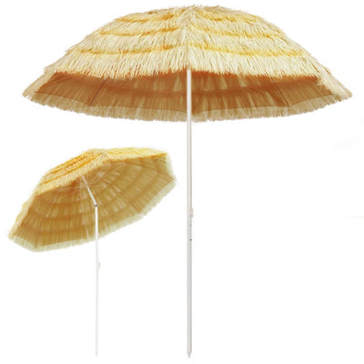 Beach Parasol Natural 240 cm Hawaii Style