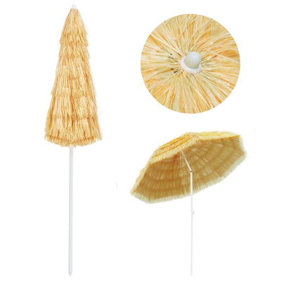 Beach Parasol Natural 240 cm Hawaii Style