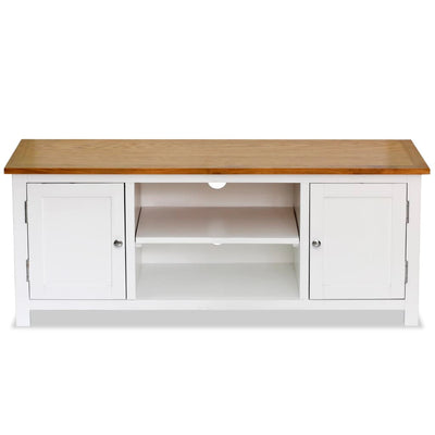 TV Cabinet 120x35x48 cm Solid Oak Wood