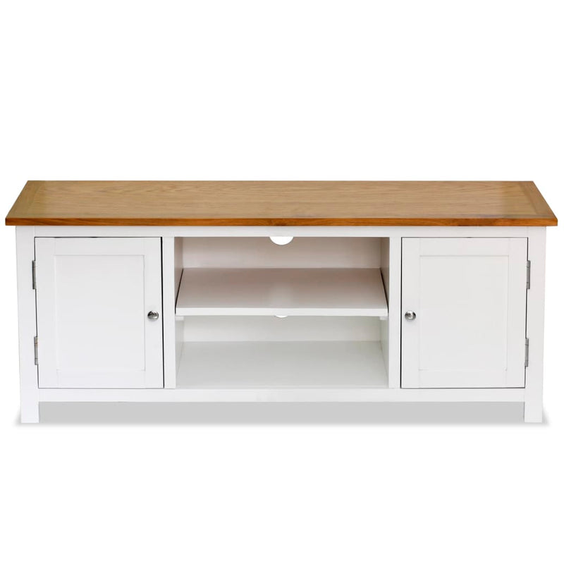 TV Cabinet 120x35x48 cm Solid Oak Wood