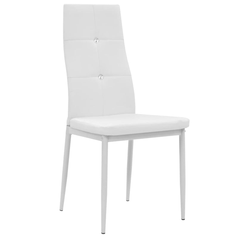 Dining Chairs 6 pcs White Faux Leather