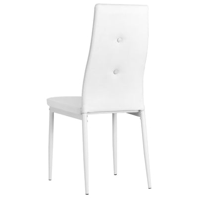 Dining Chairs 6 pcs White Faux Leather