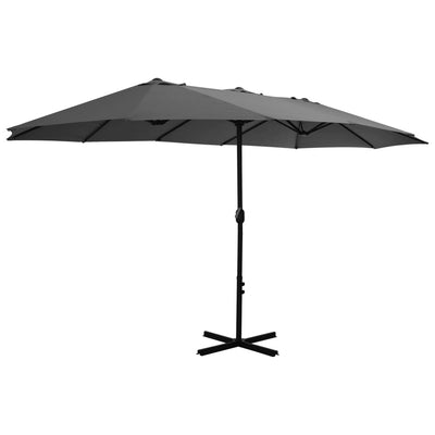 Garden Parasol with Aluminium Pole 460x270 cm Anthracite