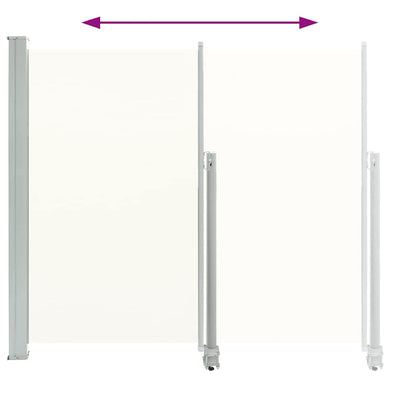 Patio Retractable Side Awning 140 x 300 cm Cream